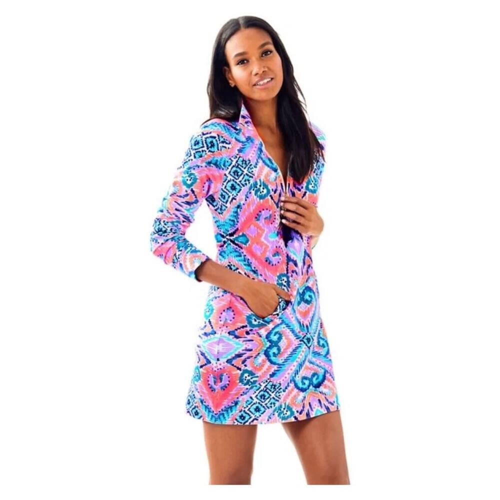 Lilly Pulitzer Skipper Dress In Solar Opposite Pattern Sz.XS